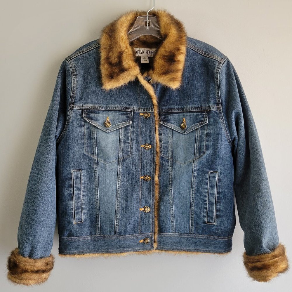 Marvin Richards Jean Jacket w Faux Fur Lining